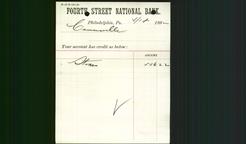 Bank Letterhead - Fourth Street National Bank