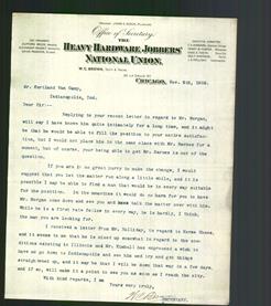 Letterhead - The Heavy Hardware Jobbers' National Association