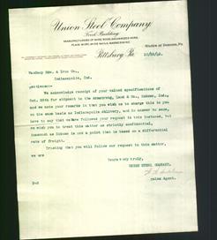 Letterhead - Union Steel Company