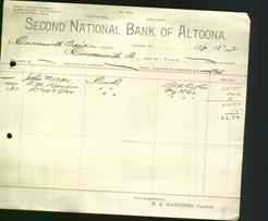 Bank Letterhead - Second National Bank of Altoona