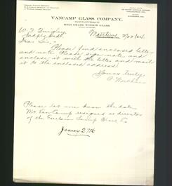 Letterhead - VanCamp Glass Company