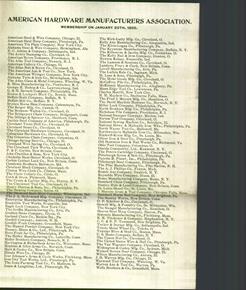 Letterhead - American Hardware Manufacturers Association