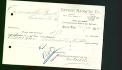 Business Letterhead - Detroit Radiator Company