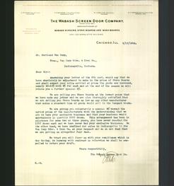 Letterhead - The Wabash Screen Door Company