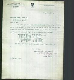 Letterhead - American Steel & Wire Co.