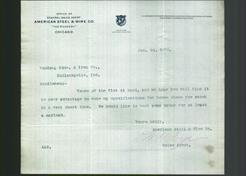 Letterhead - American Steel & Wire Co.