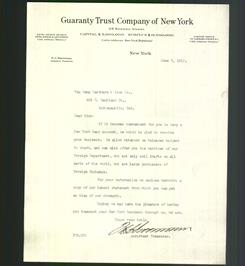 Letterhead - Guaranty Trust Company of New York
