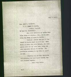 Letter - Hon. John L. Griffiths