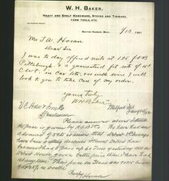 Letterhead - W.H. Baker