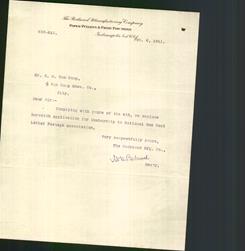 Letterhead - The Rockwood Manufacturing Company