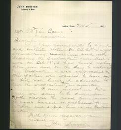 Letterhead - John Bowyer Attorney at Law