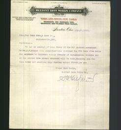 Letterhead - Belfont Iron Works Company