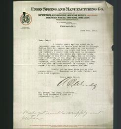 Letterhead - Union Spring and Manufacturing Co.