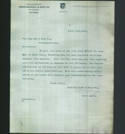 Letterhead - American Steel & Wire Co.