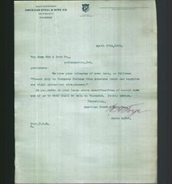 Letterhead - American Steel & Wire Co.