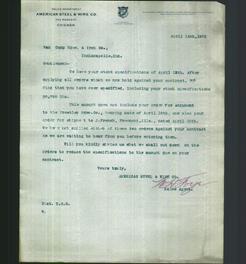Letterhead - American Steel & Wire Co.