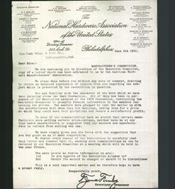Letterhead - The National Hardware Association of the United States