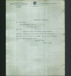 Letterhead - American Steel & Wire Co.