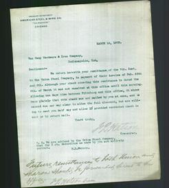 Letterhead - American Steel & Wire Co.