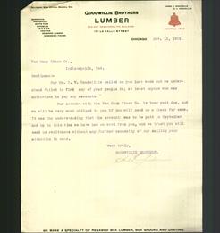 Letterhead - Goodwillie Brothers Lumber