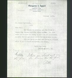 Letterhead - Gregory & Appel Incorporated