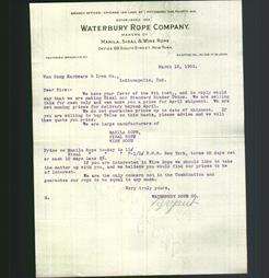 Letterhead - Waterbury Rope Company