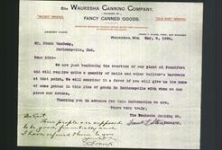 Letterhead - The Waukesha Canning Company