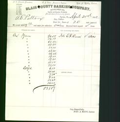 Bank Letterhead - Blair County Banking Company