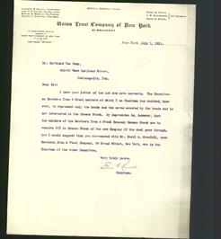 Letterhead - Union Trust Company of New York