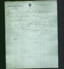 Letterhead - American Steel & Wire Co.