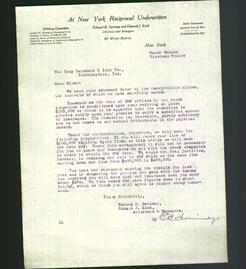 Letterhead - At New York Reciprocal Underwriters