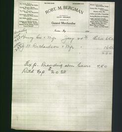 Letterhead - Robt M. Bergman