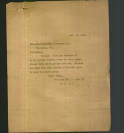 Letter - National Enameling & Stamping Co.