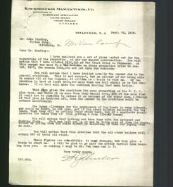 Letterhead - Knickerbocker Manufacturing Co.