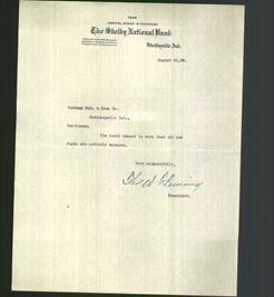 Letterhead - The Shelby National Bank