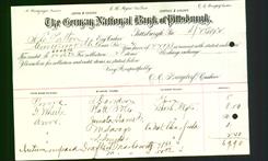 Bank Letterhead - German National Bank of Pittsburgh