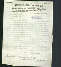 Letterhead - Crawfordsville Wire and Nail Co.