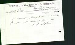 Business Letterhead - Pennsylvania Railroad Company