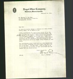 Letterhead - Regal Shoe Company