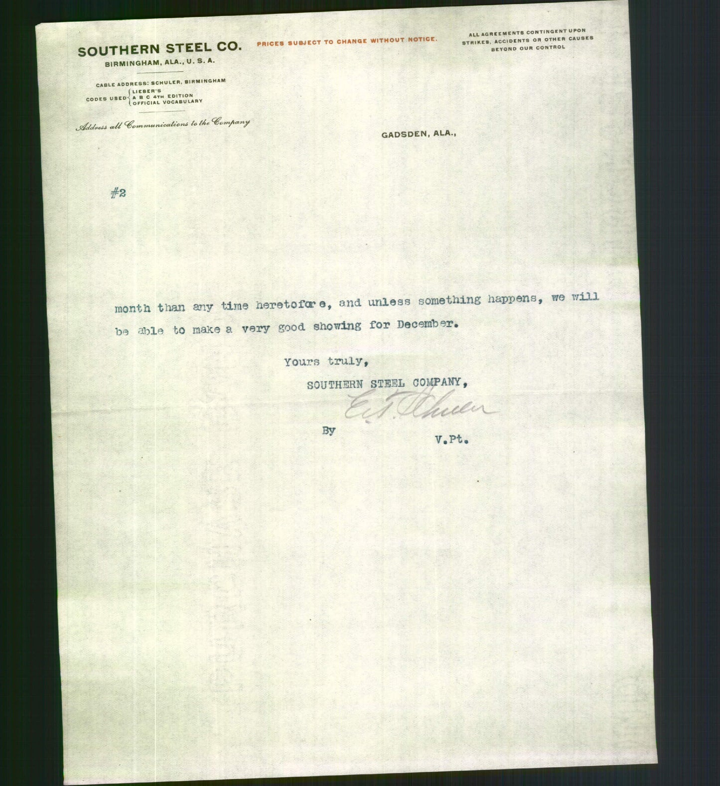 Letterhead - Southern Steel Co.