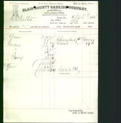 Bank Letterhead - Blair County Banking Company