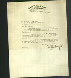 Letterhead - Block, Fetter & Trost