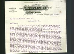 Letterhead - Henry A. Cole