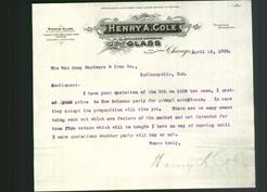 Letterhead - Henry A. Cole