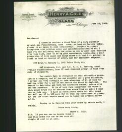 Letterhead - Henry A. Cole
