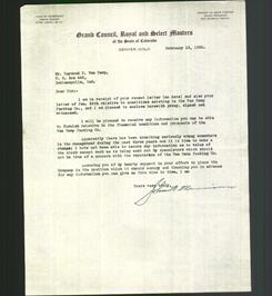 Letterhead - Grand Council, Royal and Select Masters