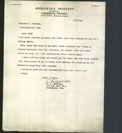 Letterhead - Mishawaka Printery