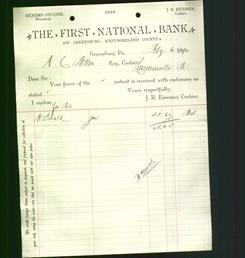 Bank Letterhead - First National Bank