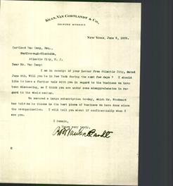 Letterhead - Kean, Van Cortlandt & Co.