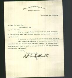 Letterhead - Kean, Van Cortlandt & Co.